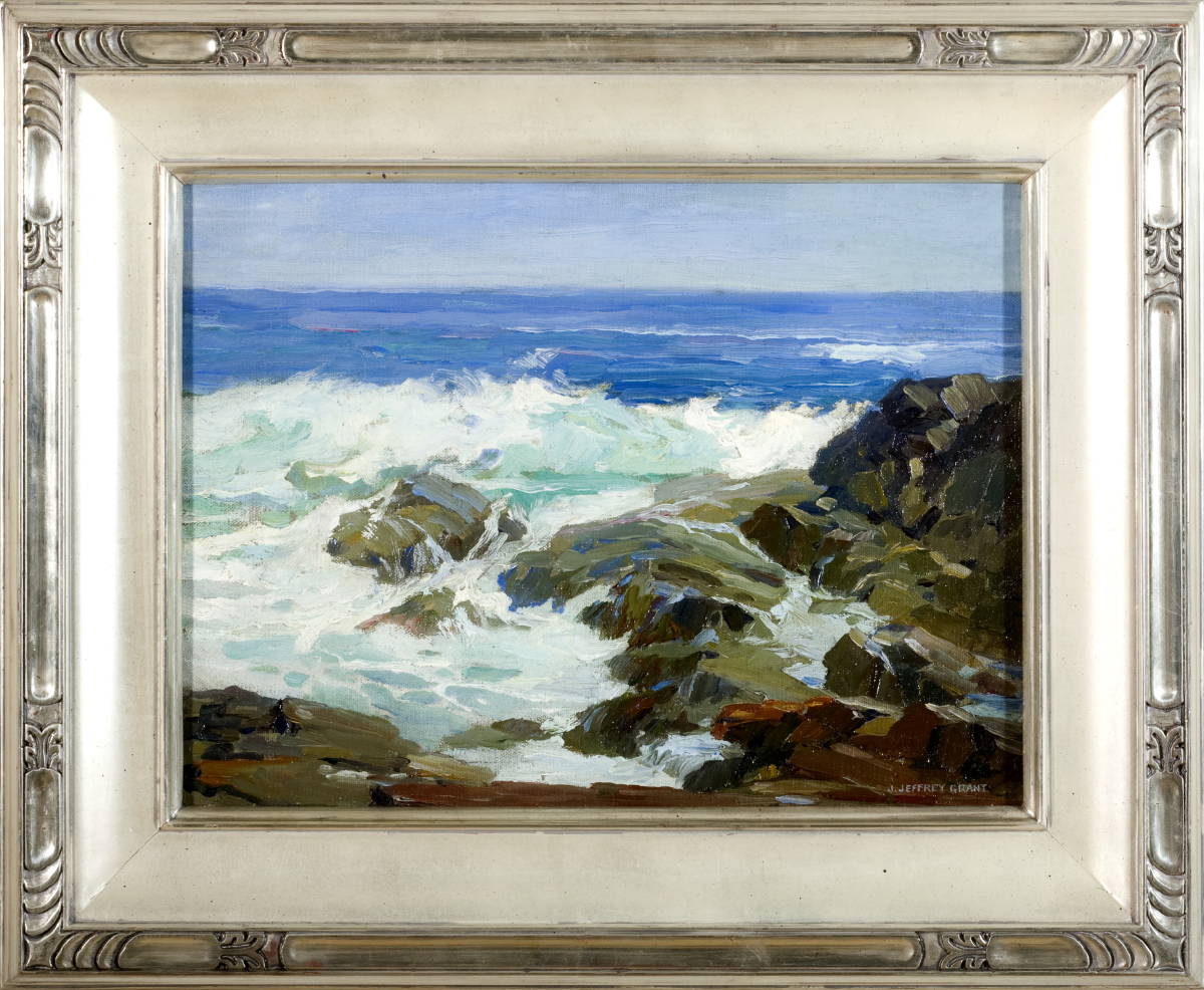 Appraisal: JAMES JEFFREY GRANT AMERICAN - ROCKS AND SURF Oil on