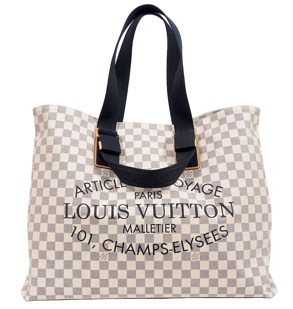 Appraisal: Louis Vuitton Beach Damier Azur Cabas Bag GM Louis Vuitton