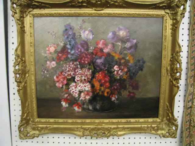 Appraisal: Alice Van Heldemann Summer Flowers floral still life well listed