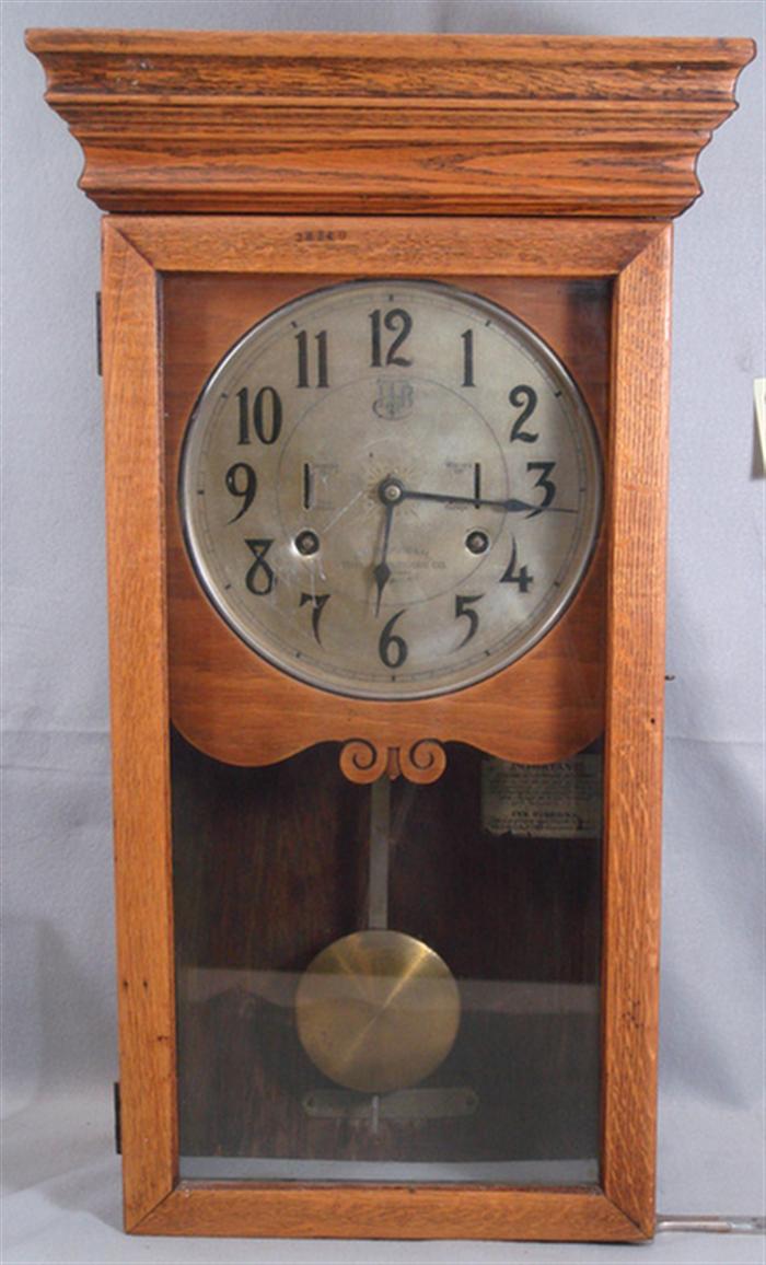 Appraisal: Oak International Time Recording Co time clock wind indicators on