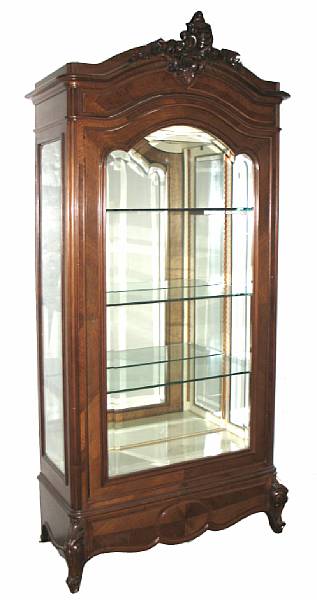 Appraisal: A Louis XV style vitrine cabinet height ft width in