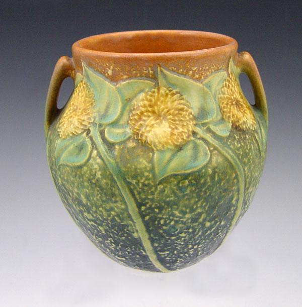 Appraisal: ROSEVILLE POTTERY SUNFLOWER VASE ''h