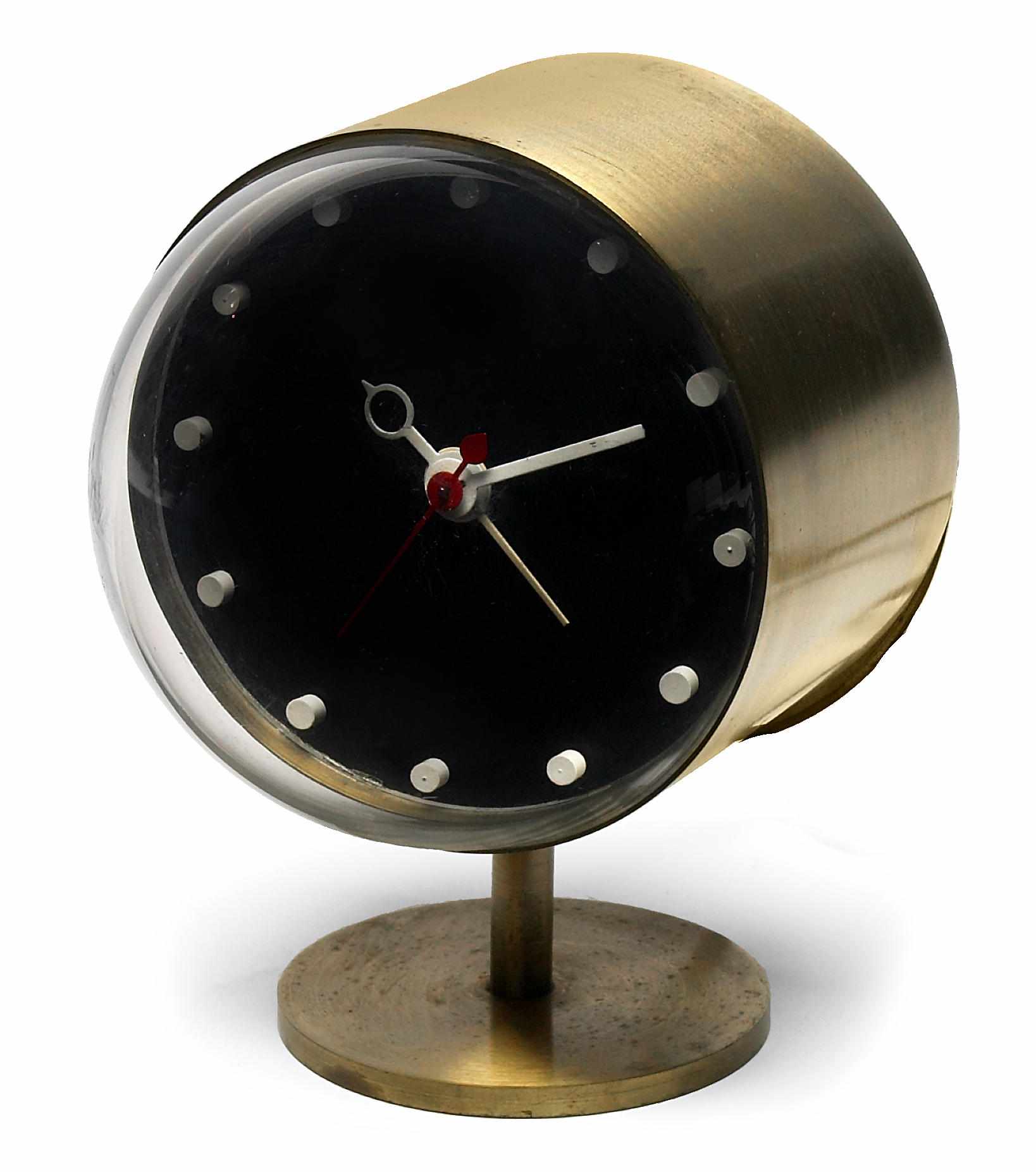 Appraisal: A George Nelson brass desk clock for Howard Miller s