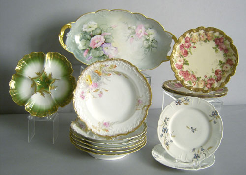 Appraisal: Twelve Limoges plates together with a platter early th c