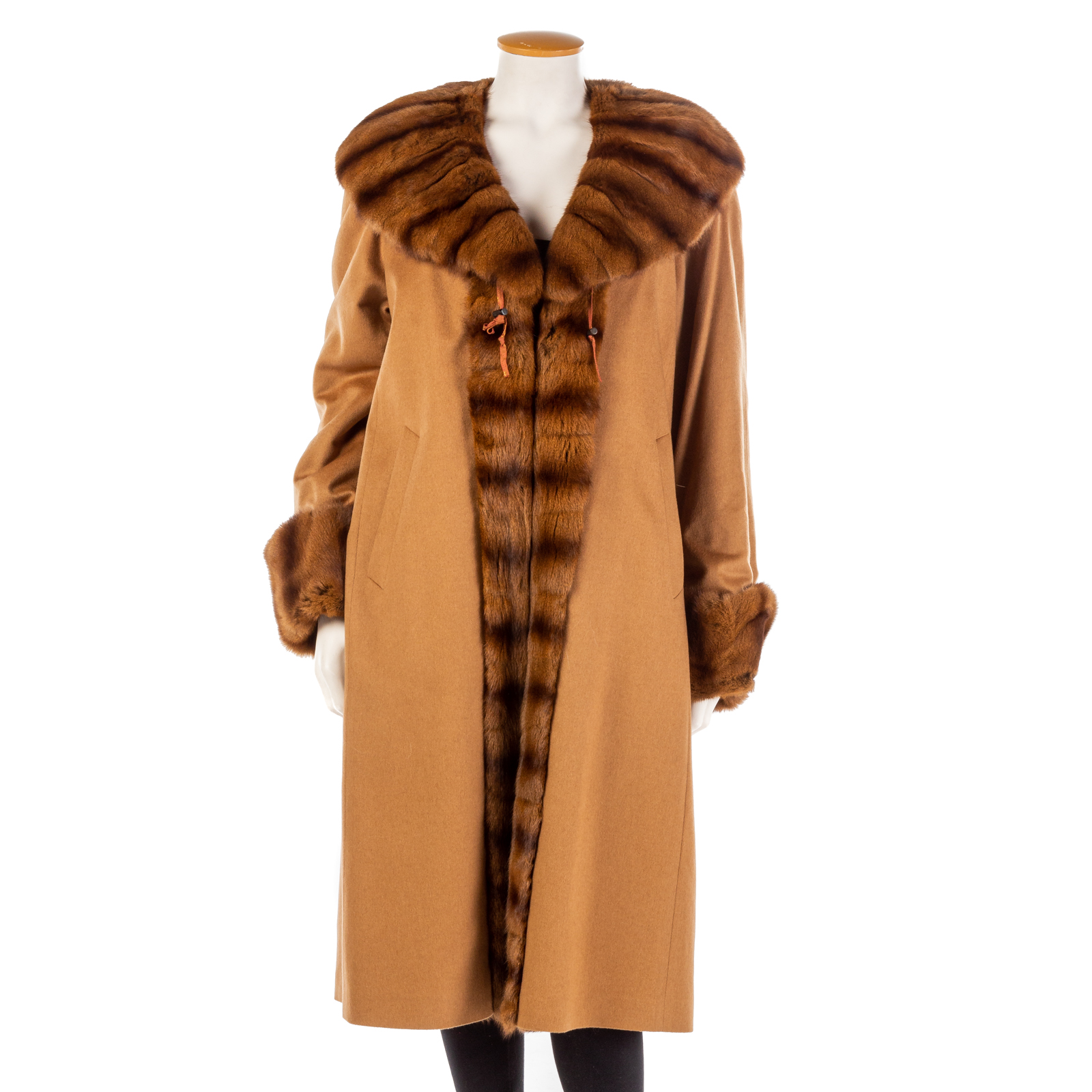 Appraisal: BERETTA CASHMERE SHEARED MINK FOX COAT Kleider Manufaktur Habsburg Feine