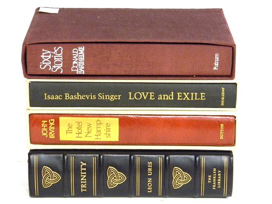 Appraisal: BOOKS four pieces Limited Editions Singer ''Love and Exile ''