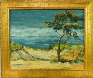 Appraisal: Virginia Brockett Plein Air California Seascape CALIFORNIA TH CENTURY An