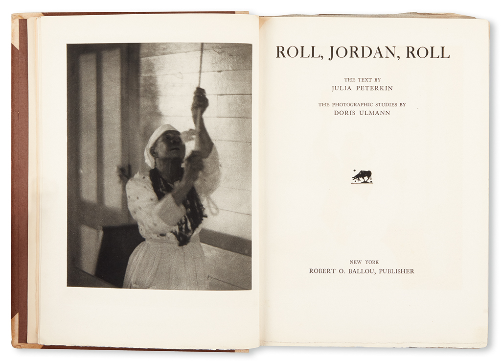 Appraisal: PHOTOGRAPHY ULMANN DORIS JULIA PETERKIN Roll Jordan Roll copper hand-pulled