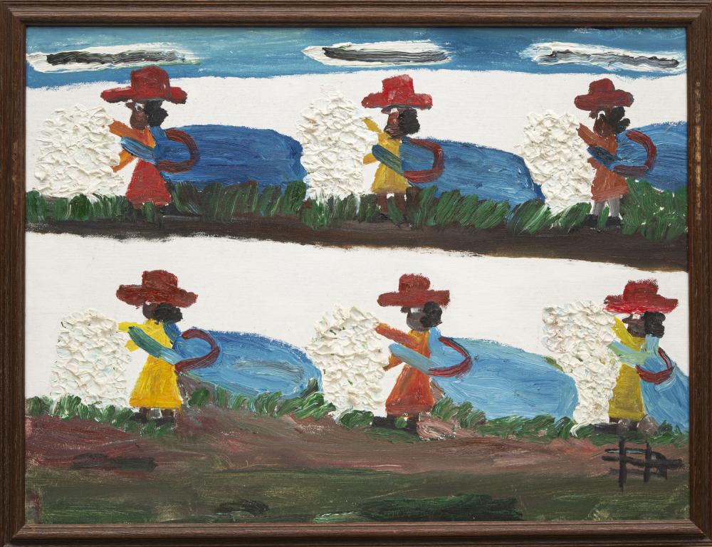 Appraisal: Clementine Hunter American Louisiana - Cotton Picking oil on canvas