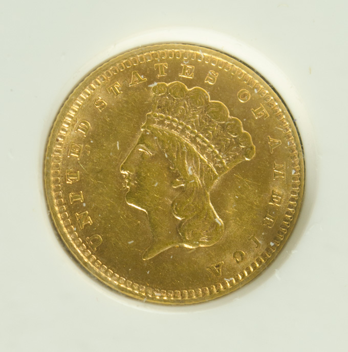 Appraisal: U S ONE DOLLAR GOLD COIN Indian head type -P