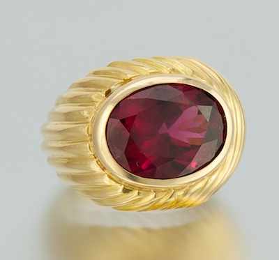 Appraisal: A Ladies' k Gold and Rhodolite Garnet Ring k yellow