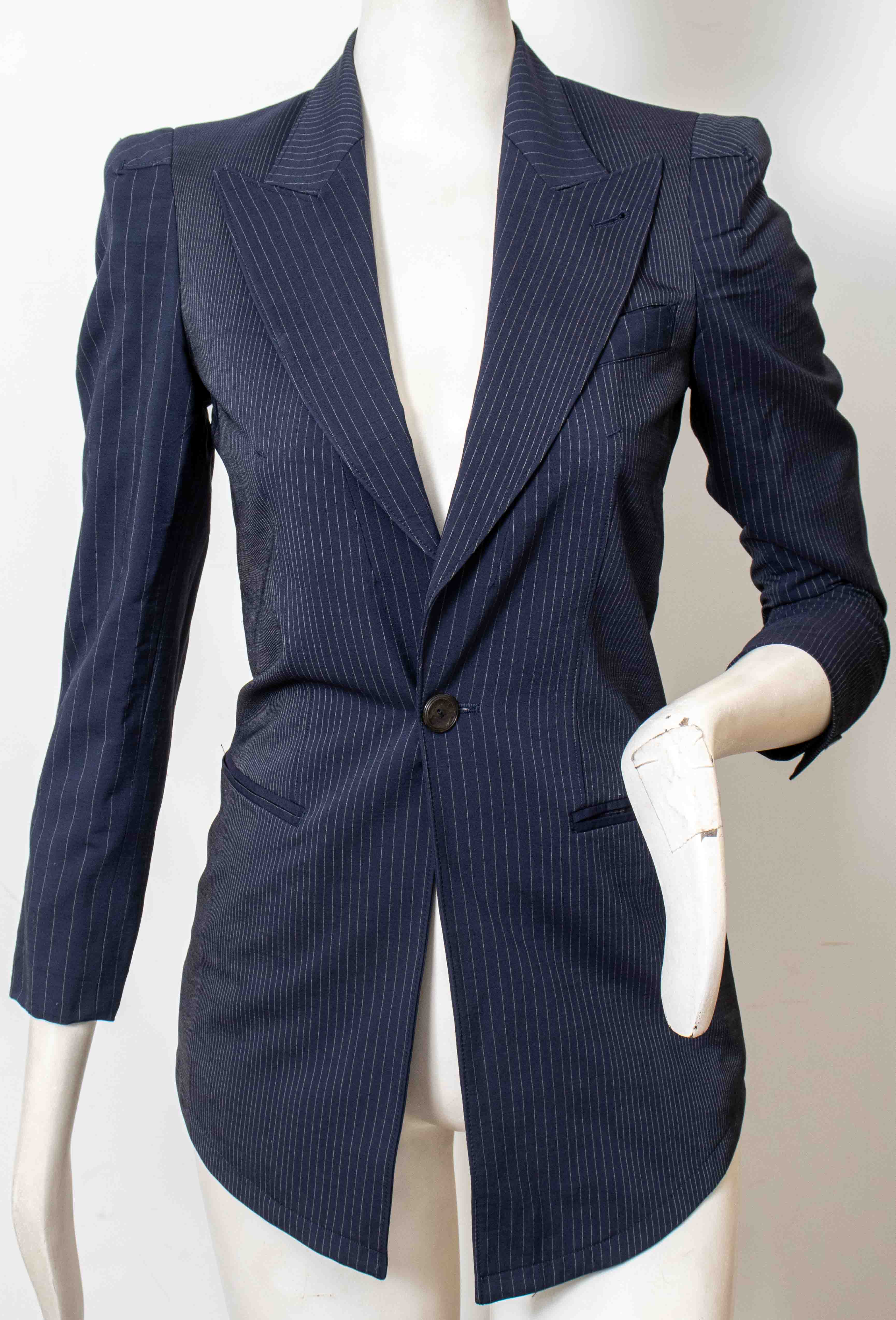 Appraisal: JEAN PAUL GAULTIER FEMME PINSTRIPE BLAZER Jean Paul Gaultier Femme