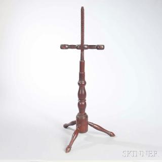 Appraisal: Cherry and Pine Adjustable Light Stand probably New England th