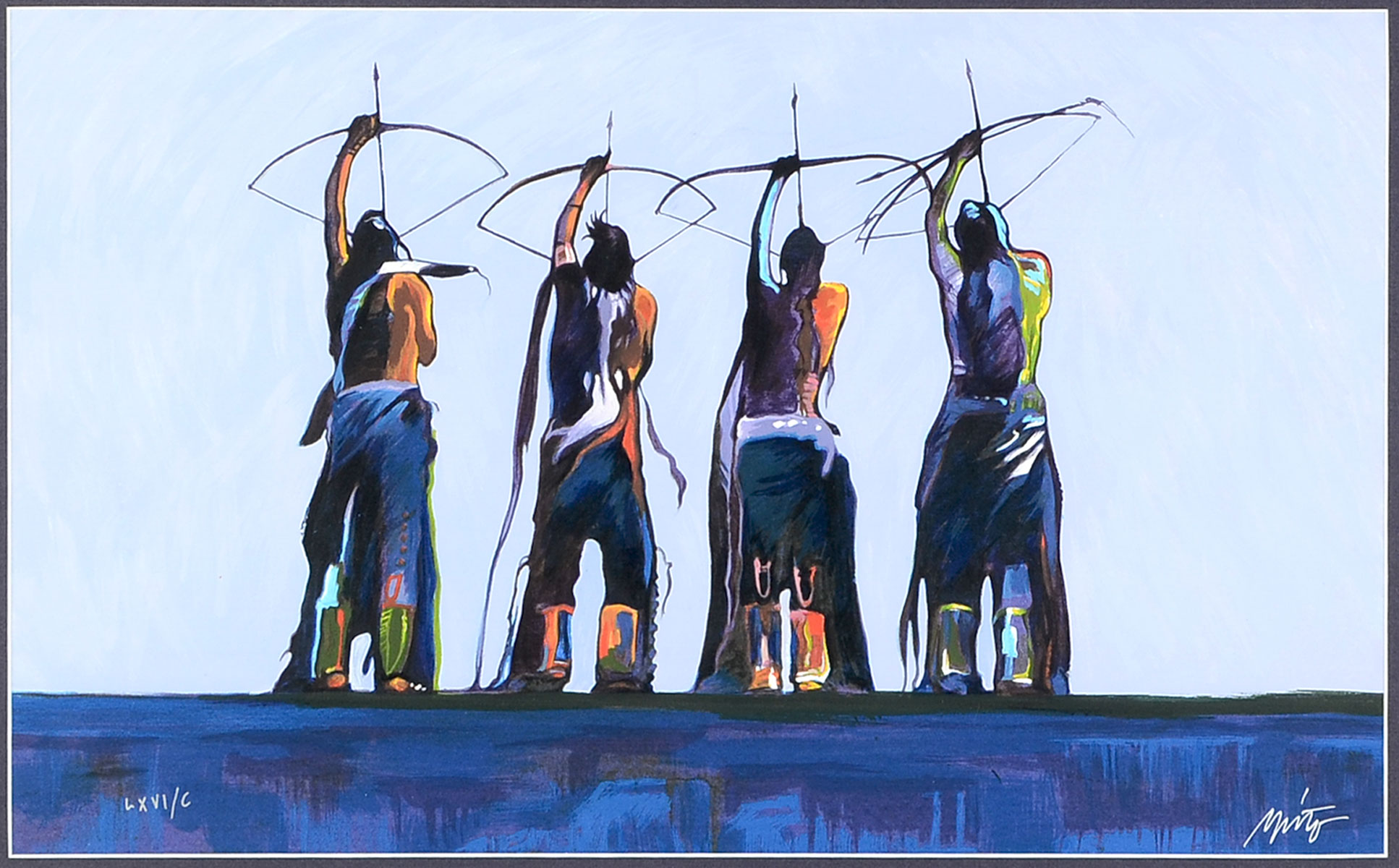 Appraisal: NIETO John American - ''Archers'' Serigraph sight size '' x