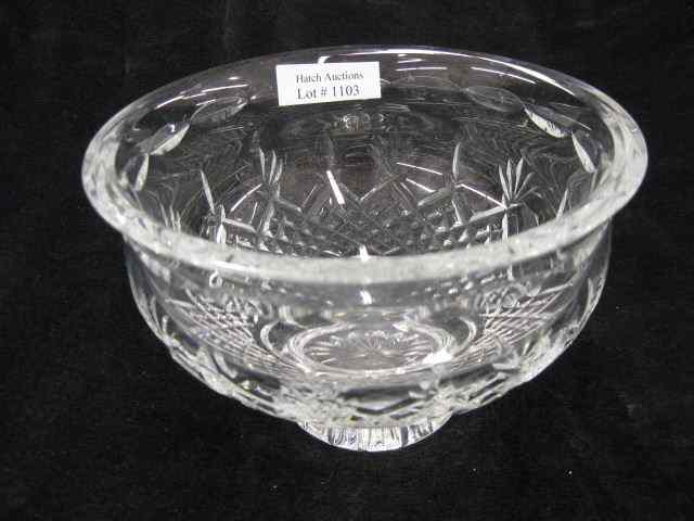 Appraisal: Waterford Cut Crystal Bowl '' diameter '' deep signed excellent