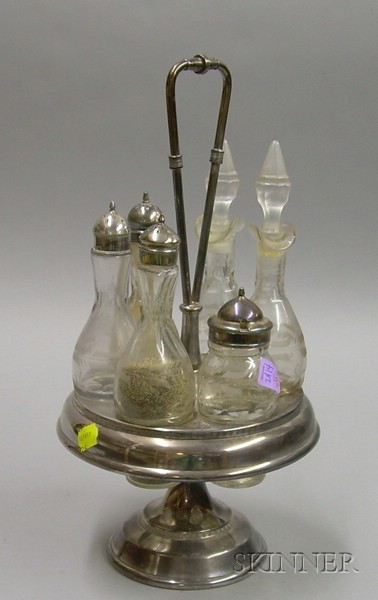 Appraisal: Reed Barton Seven-Piece Victorian Vinaigrette Condiment Set ht in