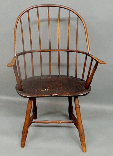 Appraisal: New England sack-back Windsor armchair th c h x w