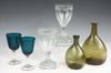 Appraisal: PCS COLONIAL GLASSWARE - Including Square Footed Flint Wine Glasses