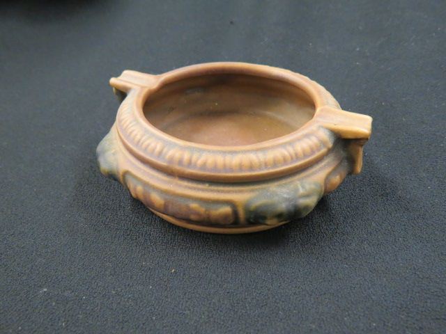 Appraisal: Roseville Pottery Florentine Ash Tray brown - diameter excellent