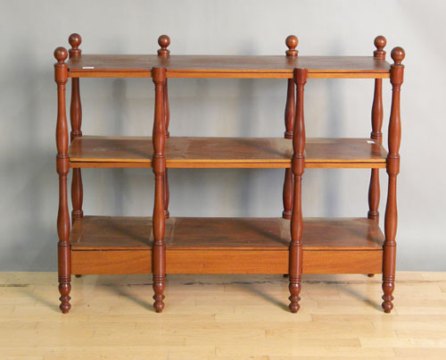 Appraisal: Mahogany three tier shelf h w