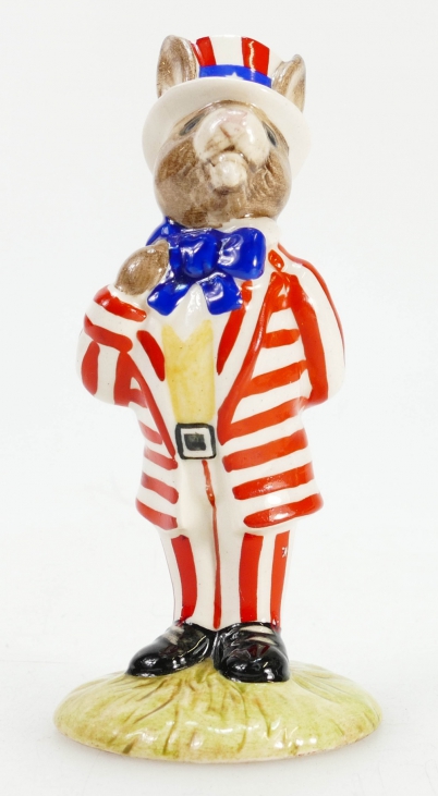 Appraisal: Royal Doulton Bunnykins Uncle Sam DB with unusual striped suit