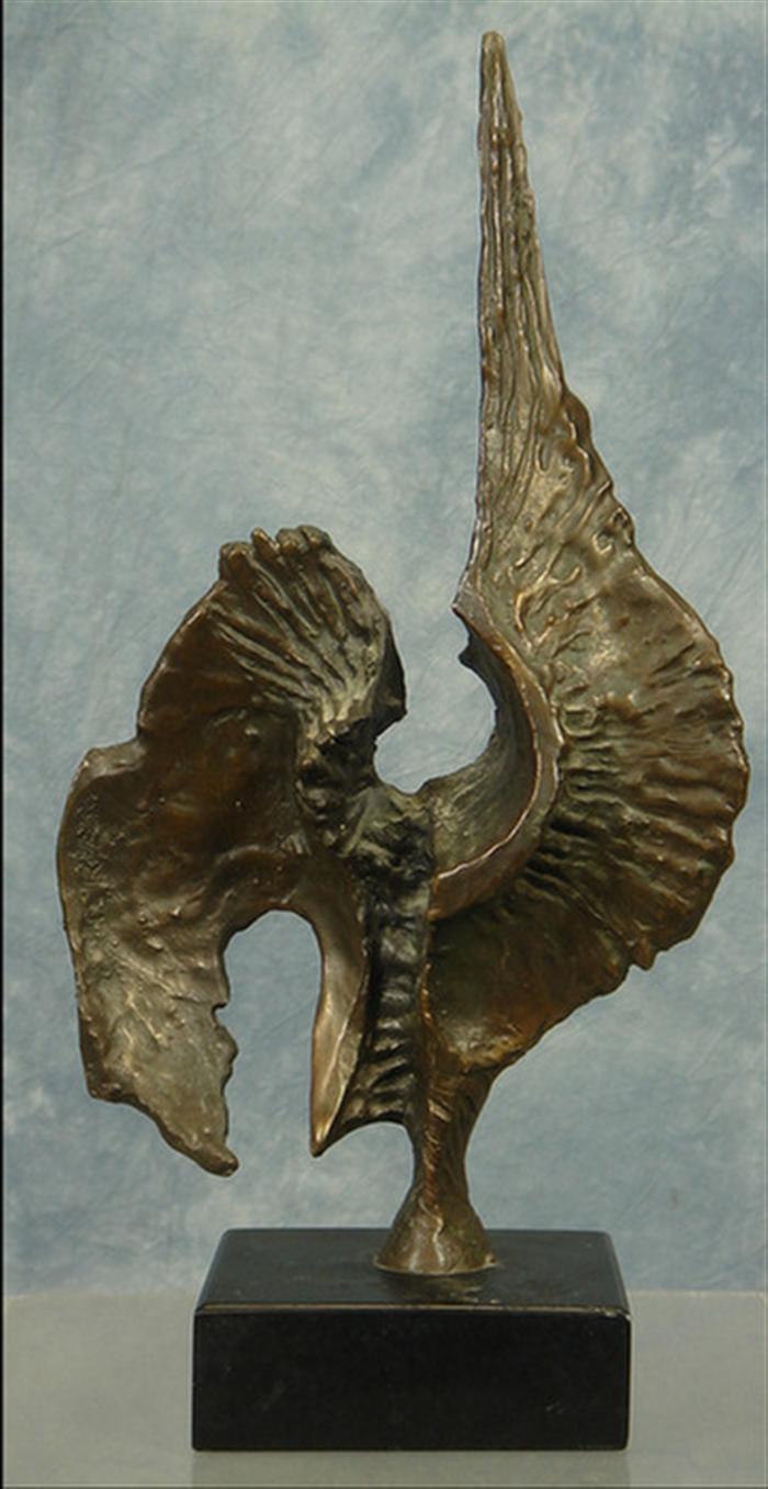 Appraisal: F Russo th c Abstract bronze of a bird numbered