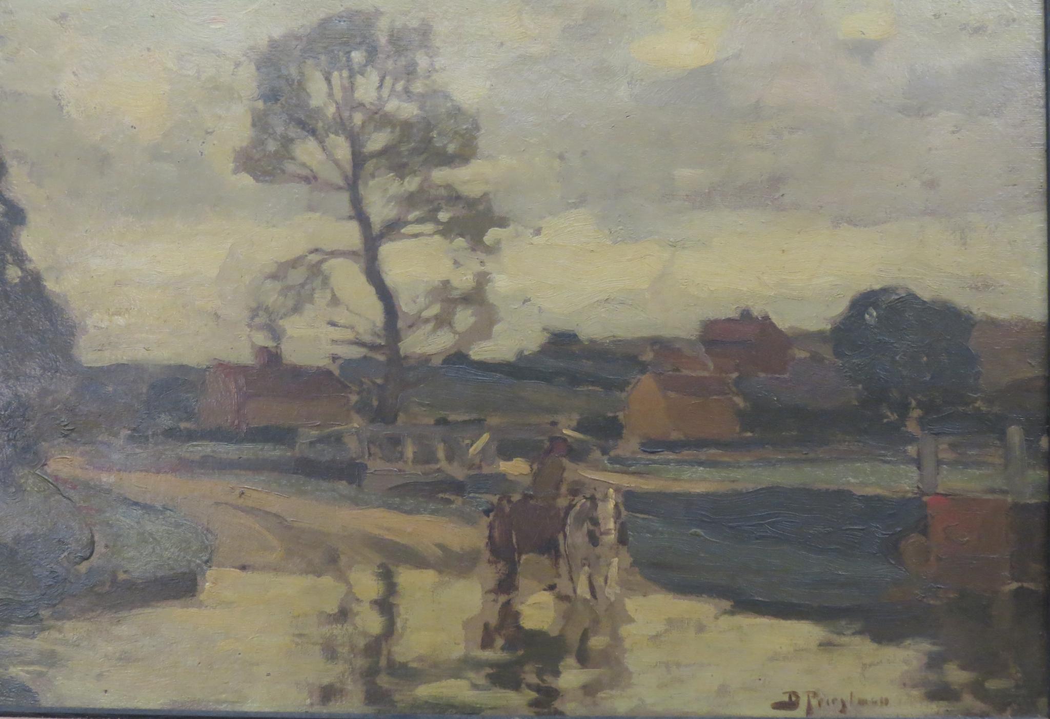 Appraisal: Bertram Priestman - RA - oil on board rural view