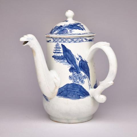 Appraisal: Bow Coffee Pot c with bird s head spout set