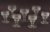 Appraisal: STEMWARE - Set of twenty-eight th C hand blown and