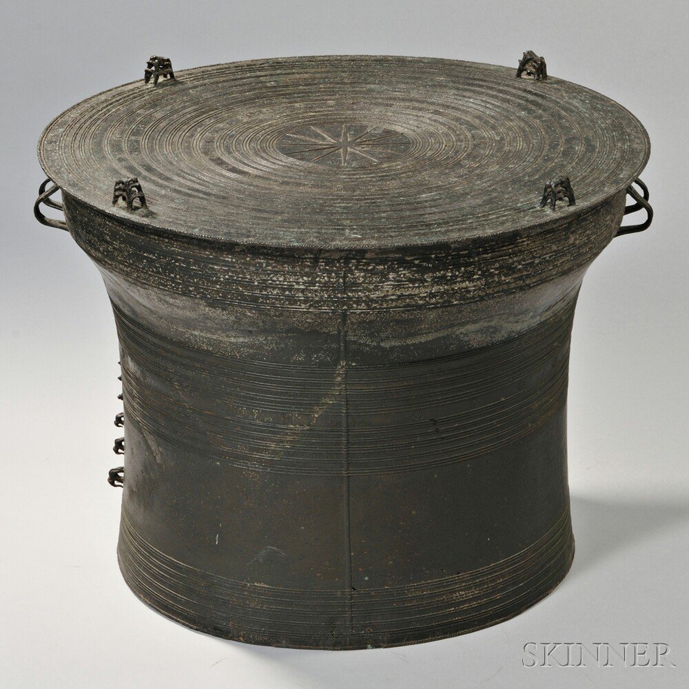 Appraisal: Bronze Karen Drum Burma or Laos th century Heger type