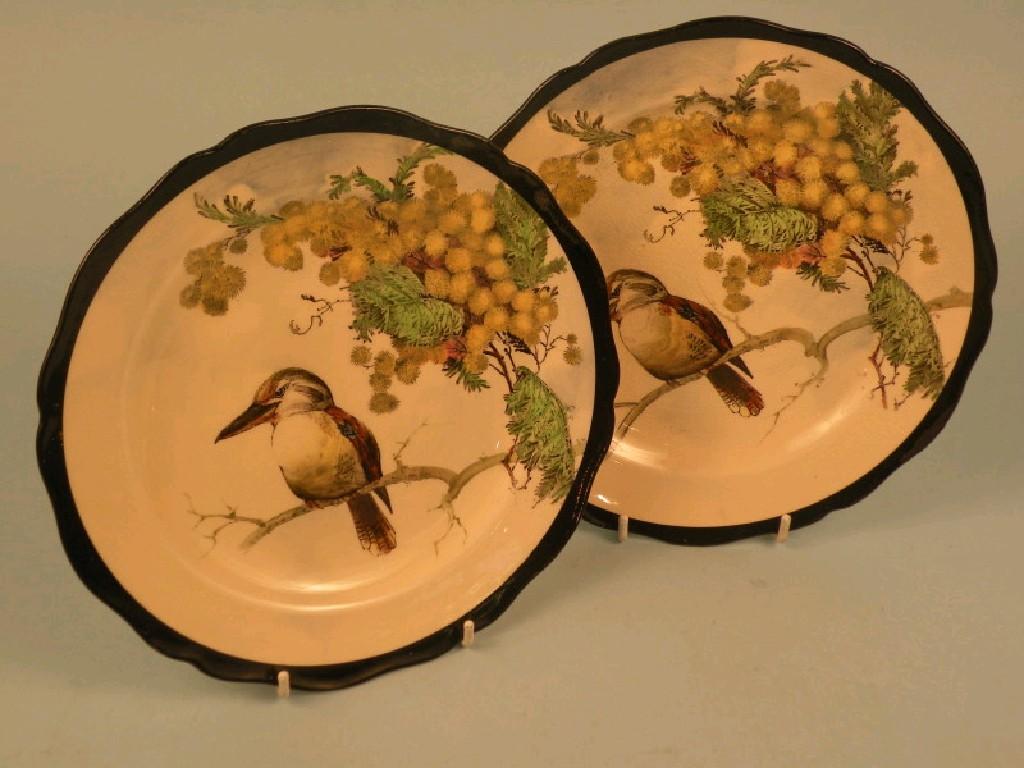 Appraisal: A pair of Royal Doulton Seriesware plates each decorated with