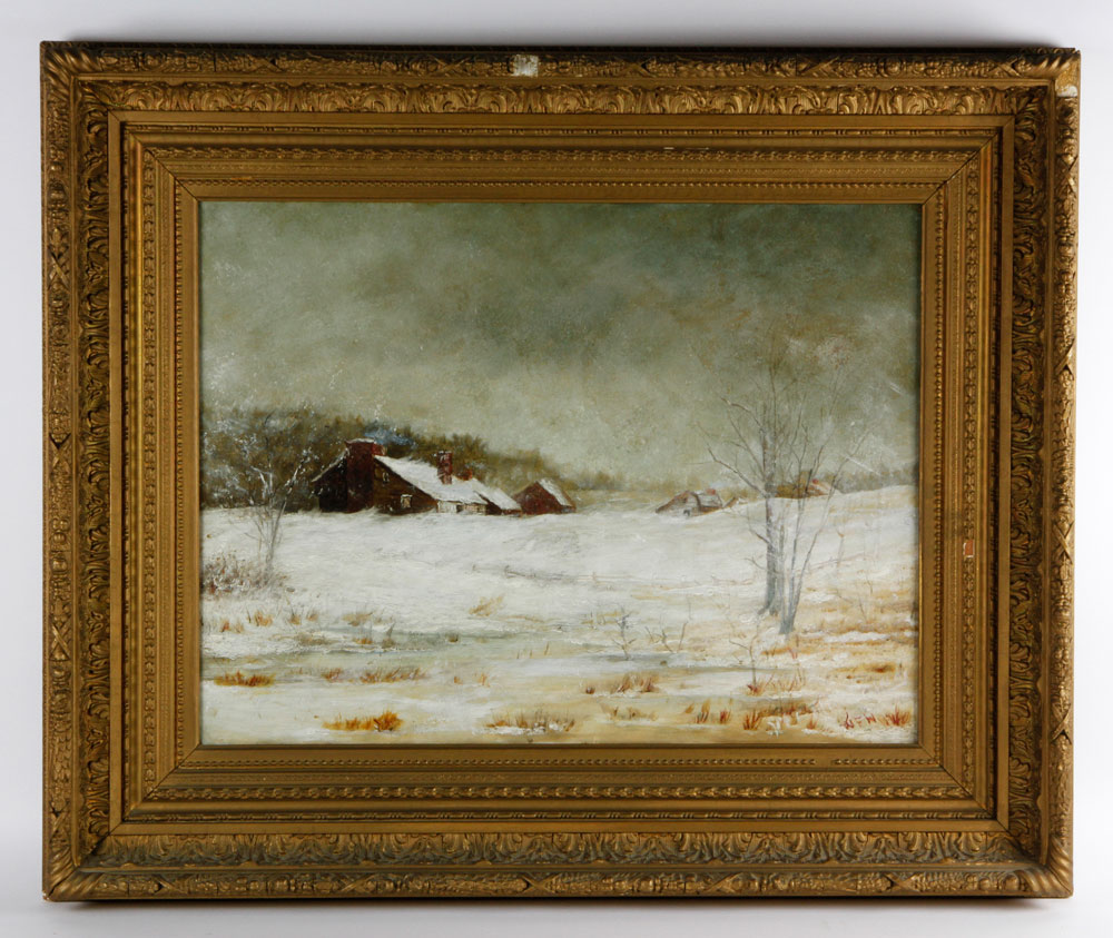 Appraisal: - New England Winter O C New England winter scene