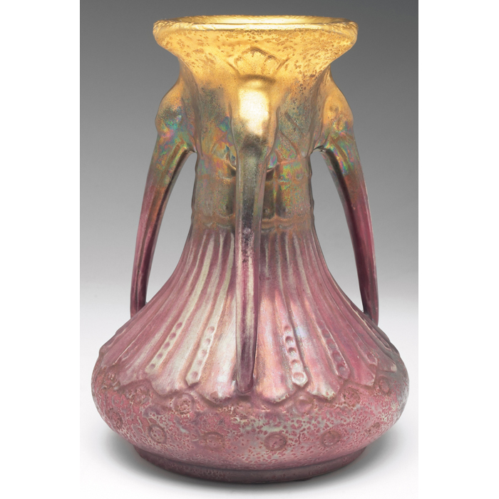 Appraisal: Amphora vase in the Volateria style c three ibis handles