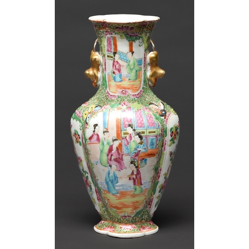 Appraisal: A Chinese Canton famille rose vase th c with gilt