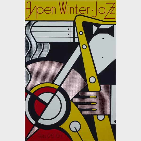 Appraisal: Roy LIchtenstein - ASPEN WINTER JAZZ FEB POSTER LICHTENSTEIN POSTERS