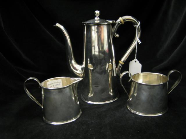 Appraisal: pc Sterling Silver Demitasse Set demitasse pot creamer sugar circa