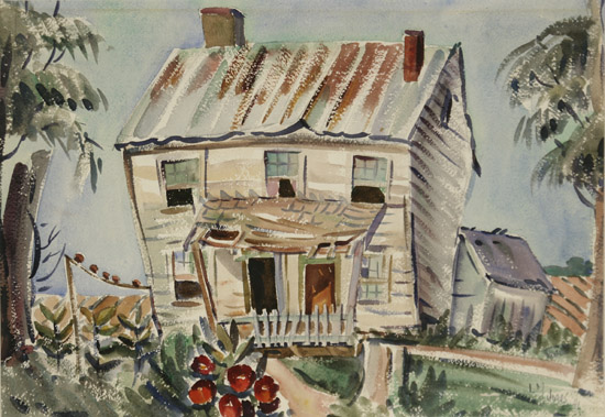 Appraisal: Lois Mailou Jones American - The Fisherman's House Haiti Signed