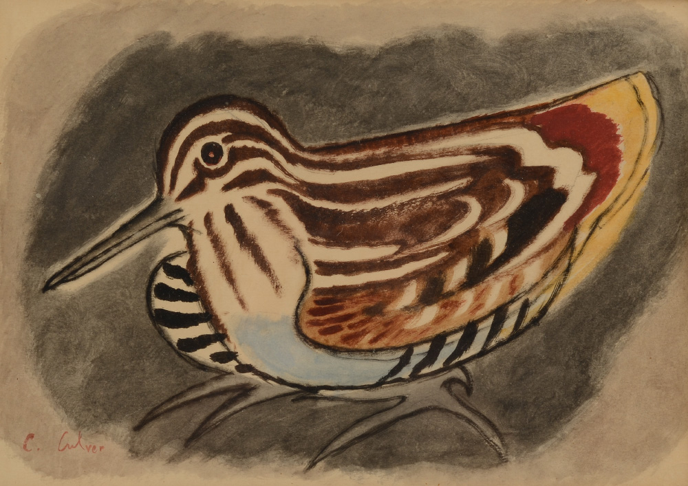 Appraisal: CULVER Charles American - Woodcock Watercolor sight size '' x