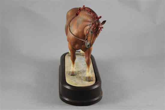 Appraisal: A Royal Worcester 'Suffolk Stallion' modelled by Doris Lindner in