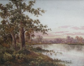 Appraisal: Neville William Cayley - Wetlands watercolour signed 'N W Cayley'