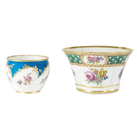 Appraisal: Vienna Porcelain Bowl Together with a Sevres Style Porcelain Cup