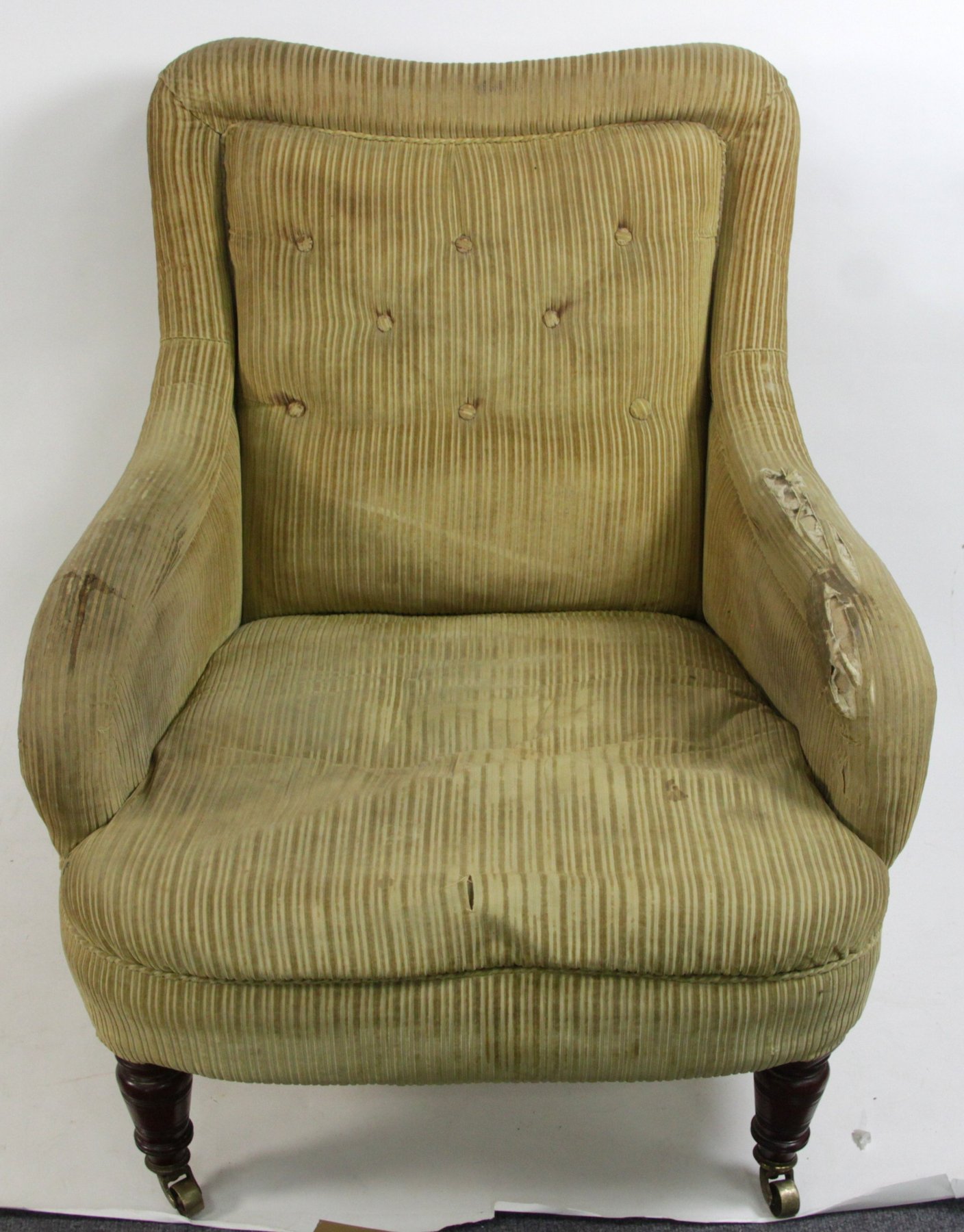 Appraisal: A Victorian upholstered armchair