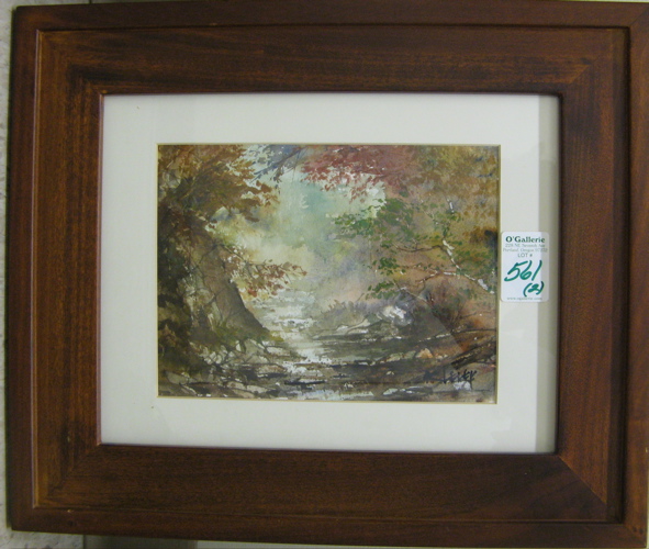 Appraisal: STEVE KLEIER two watercolors on paper Portland Oregon th century