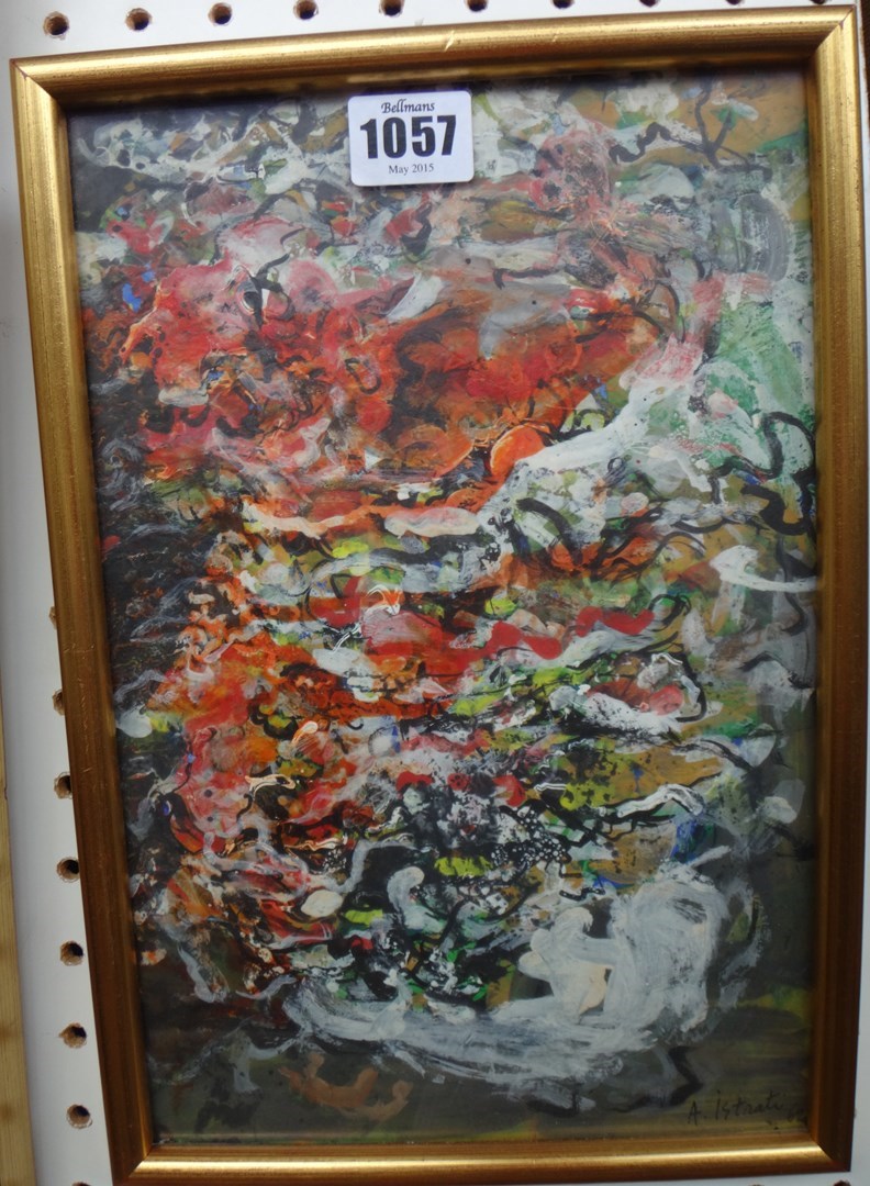 Appraisal: Alexandre Istrati - Abstract composition gouache signed and dated '