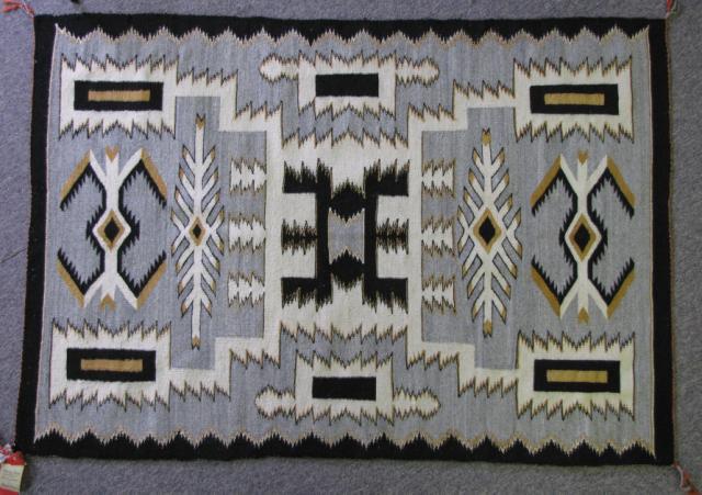 Appraisal: Circa 's Navajo Storm rug ' x ' woven by