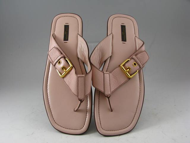 Appraisal: Louis Vuitton Pink Pigskin Thong Sandals as new size