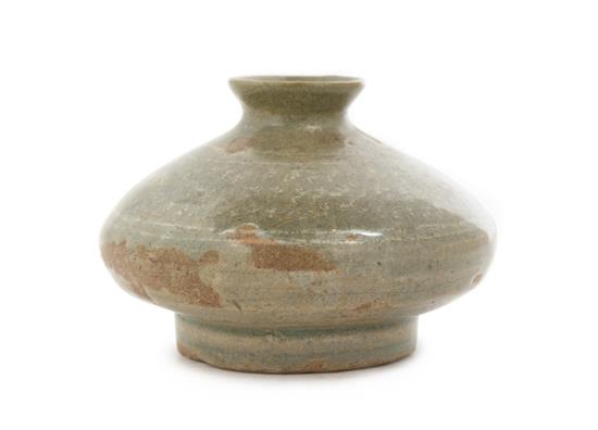 Appraisal: Sale Lot A Korean Celadon Glazed Stoneware Oil Bottle koryeo