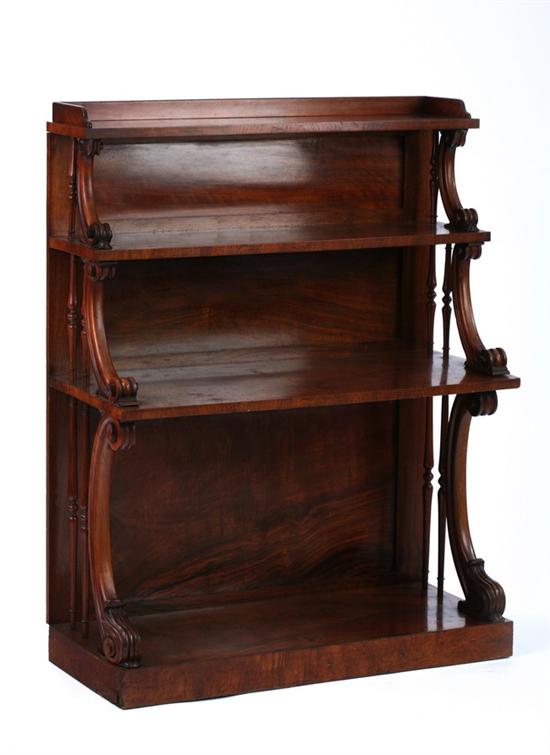 Appraisal: ENGLISH REGENCY ROSEWOOD FOUR-SHELF ETAGERE early th century Graduated shelves