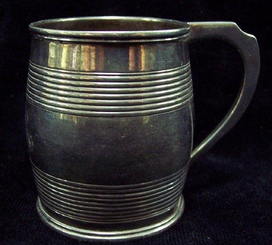 Appraisal: A late George III Christening mug of barrel shape with