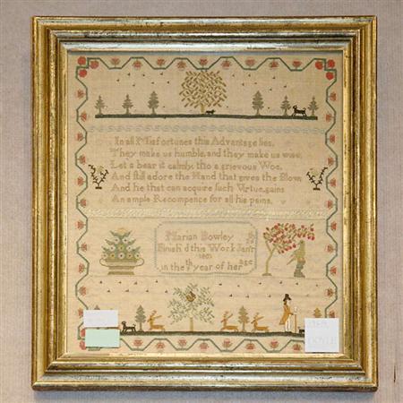 Appraisal: English Needlework Sampler Estimate -